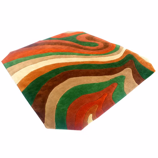 スタイリッシュな子供用キッズプレイソフトカーペット長方形ハンドタフトエリアラグ